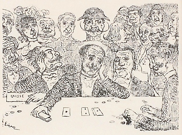 超激得！ ジェームズ・アンソール : 1860-1949 : 仮面、死、そして海 希少！ ジェームズ・アンソール 「賭博師たち」 『アンソール著作集』より　フォトリトグラフ　1921年 その他