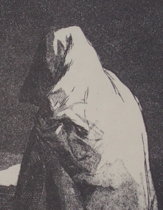 【割引特売】＊真作保証＊　ゴヤ 「ロス・カプリチョス　PL.3　ほら、お化けが来るよ」 エッチング　1799年（1965年の刷り）オリジナル 銅版画、エッチング