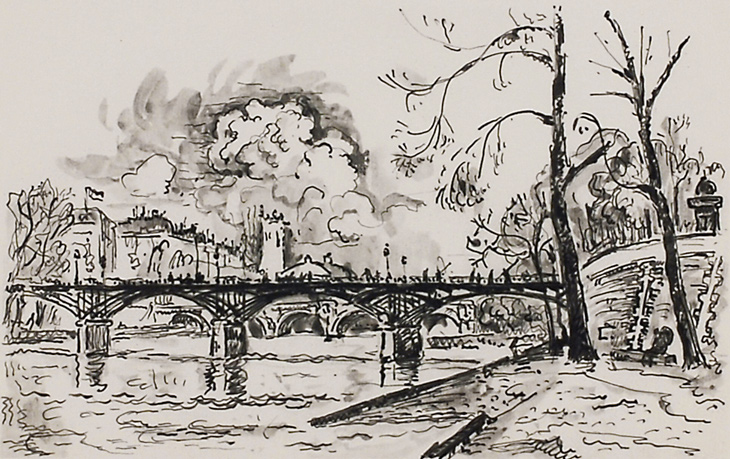 配送設置！ 希少！ ポール・シニャック 「芸術橋」 『SIGNAC』より　エリオグラヴュール　1950年 銅版画、エッチング