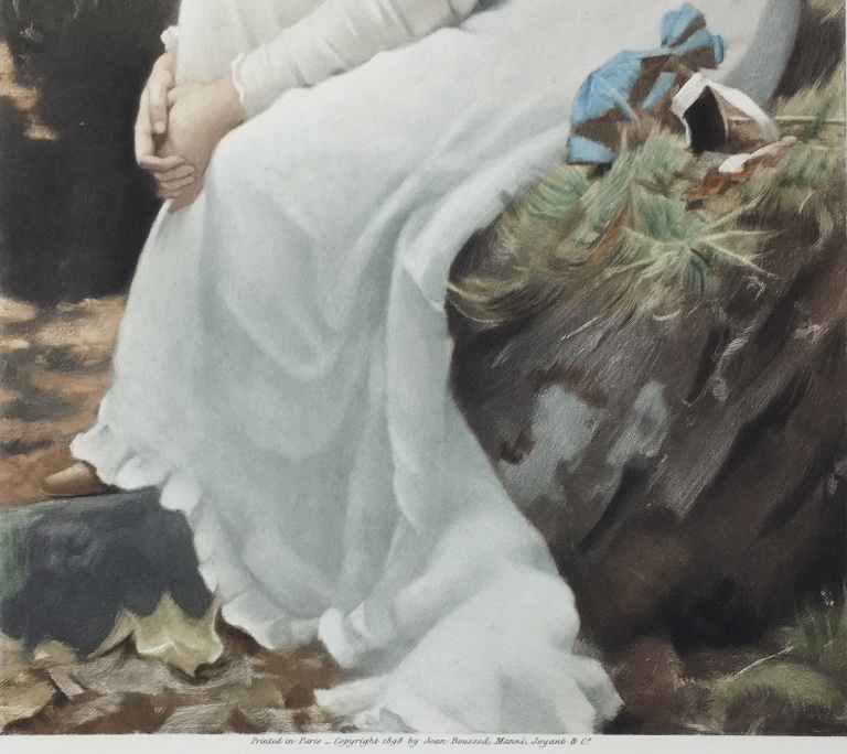 販売新作！ 希少！ 19世紀古版画　マーカス・ストーン 「17歳の少女」 銅版画に手彩色　1898年　グーピル美術商会監修 その他